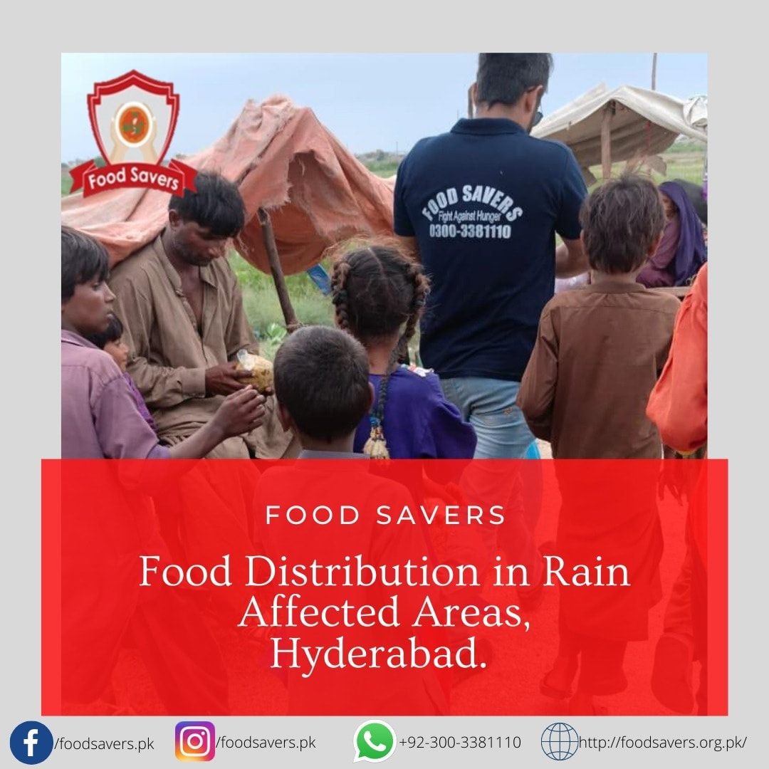 Food distribution in rain affected areas