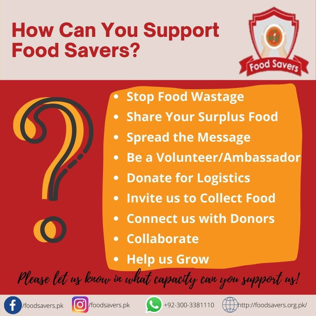 How can you support Food Savers campaign poster